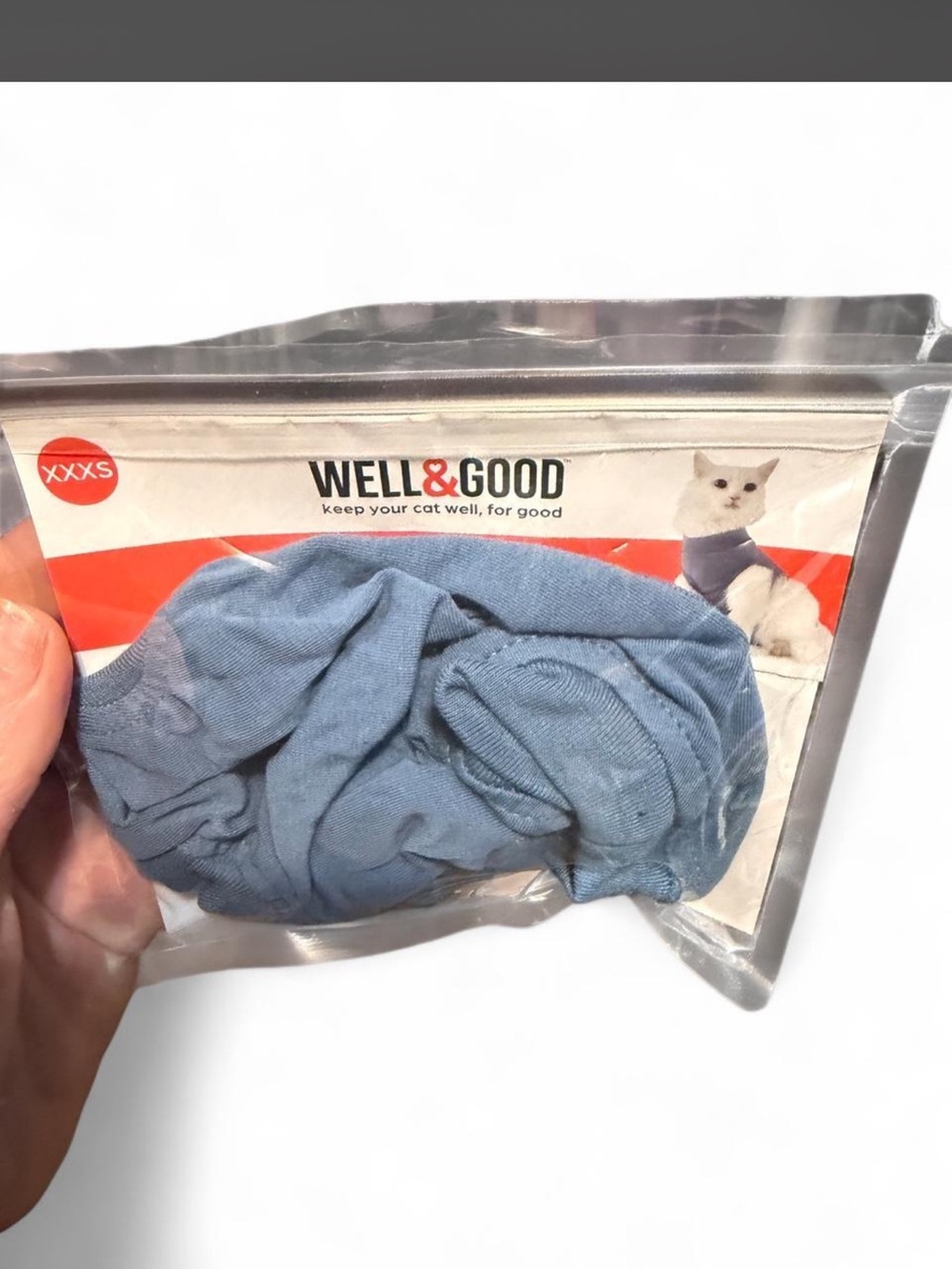 Well & Good Cat recovery Shirt - Light Blue